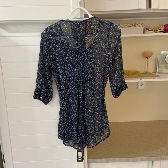 Blue Floral Blouse - Picture 4 of 4